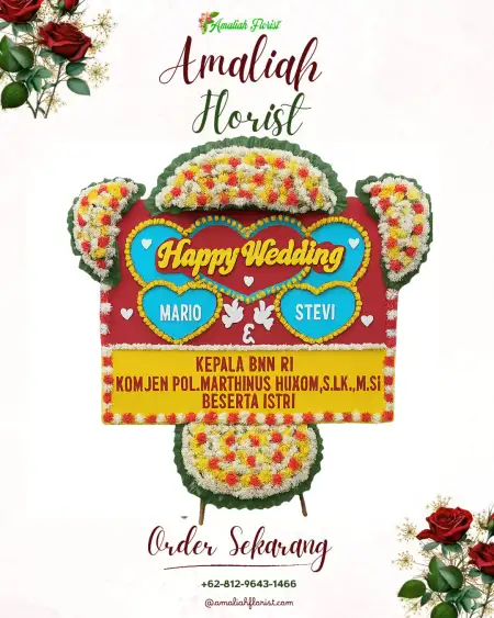 Papan Bunga Pernikahan Tambak Sari